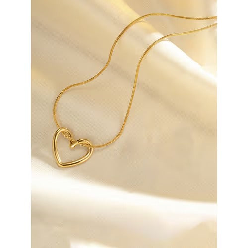 Open Heart Pendant Necklace