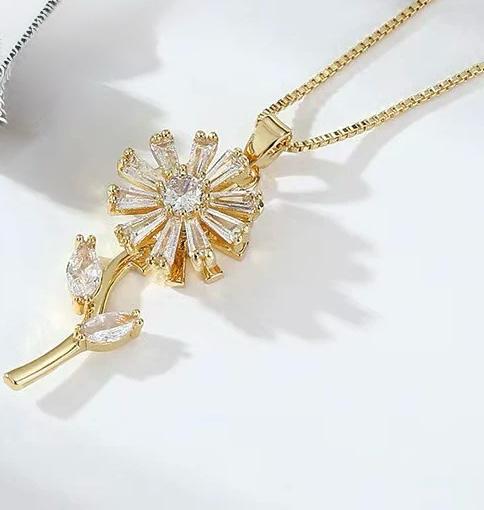 Starlit Blossom Crystal Necklace