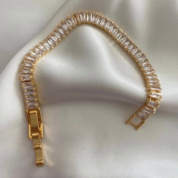 Golden Glow Tennis Bracelet