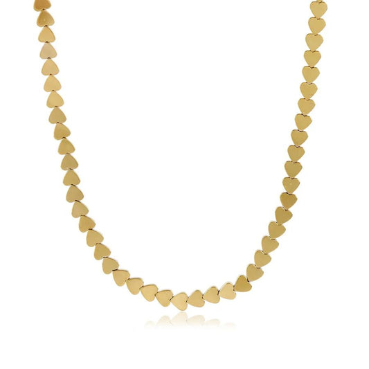 Golden Hearts Chain Necklace