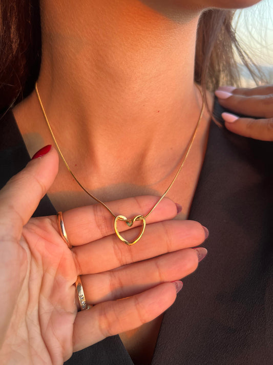 Open Heart Pendant Necklace