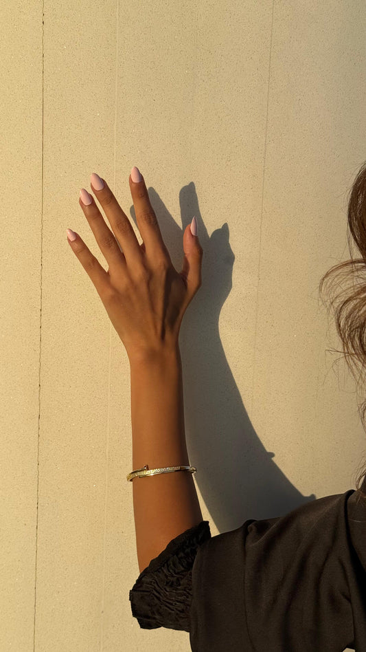 Nail Crystal Design Bangle