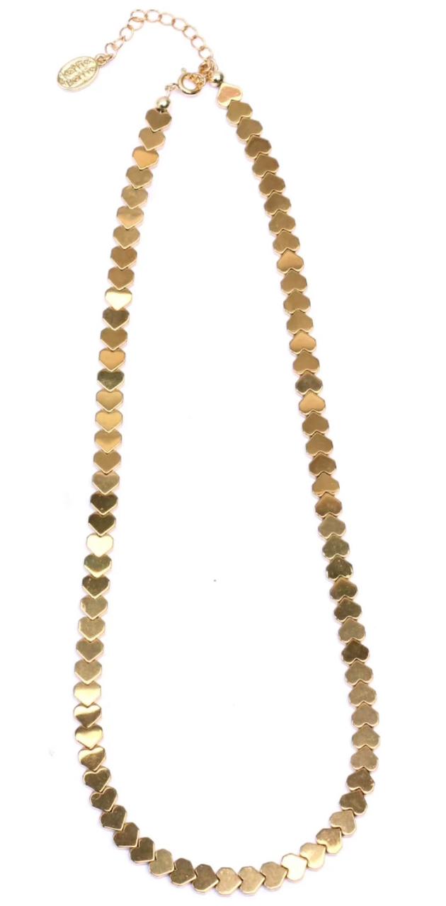 Golden Hearts Chain Necklace