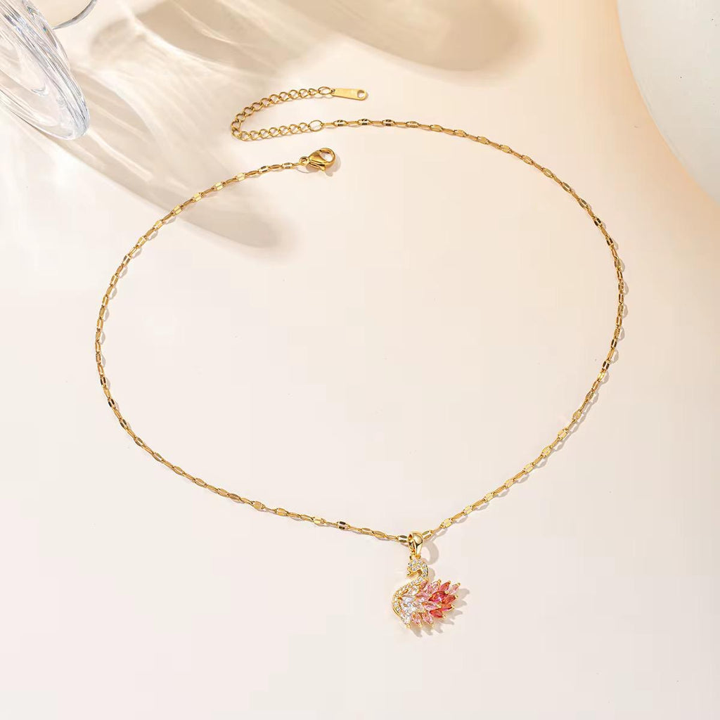 Crystal Swan Necklace