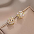 Radiant Sunburst Rotatable Earrings