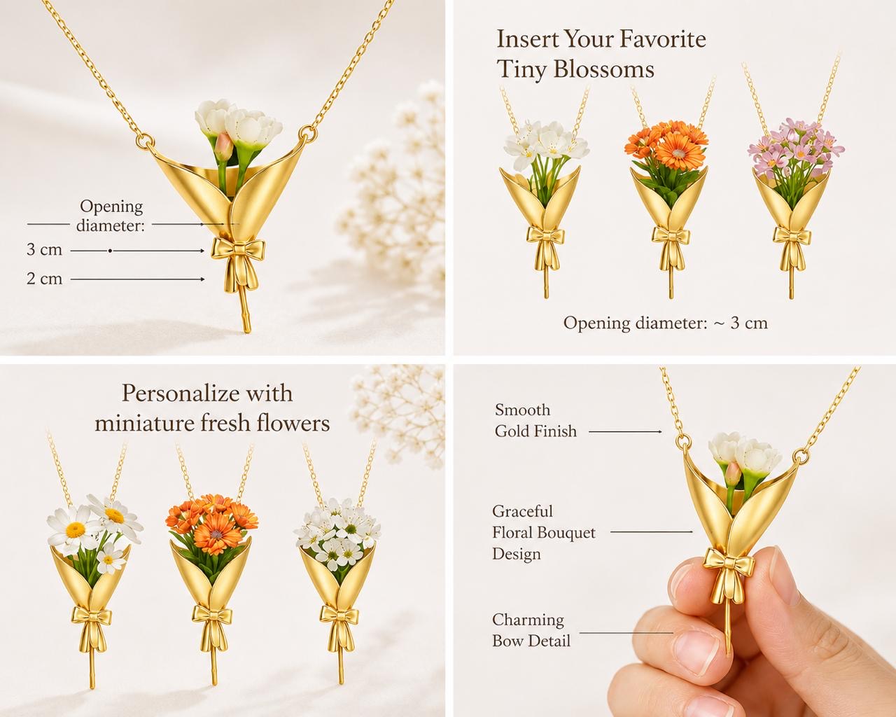 Flower Bouquet Necklace