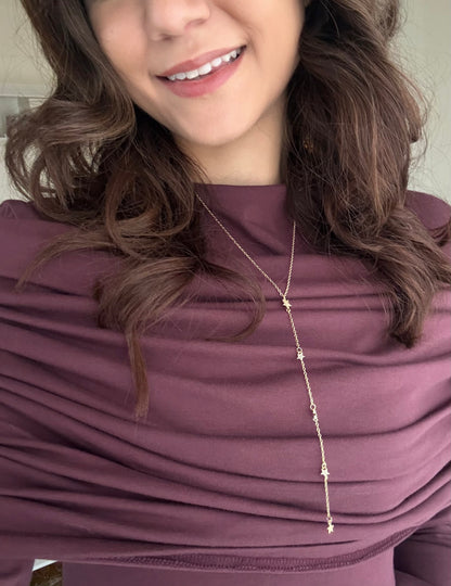 Dainty Droplet Charm Y-Necklace