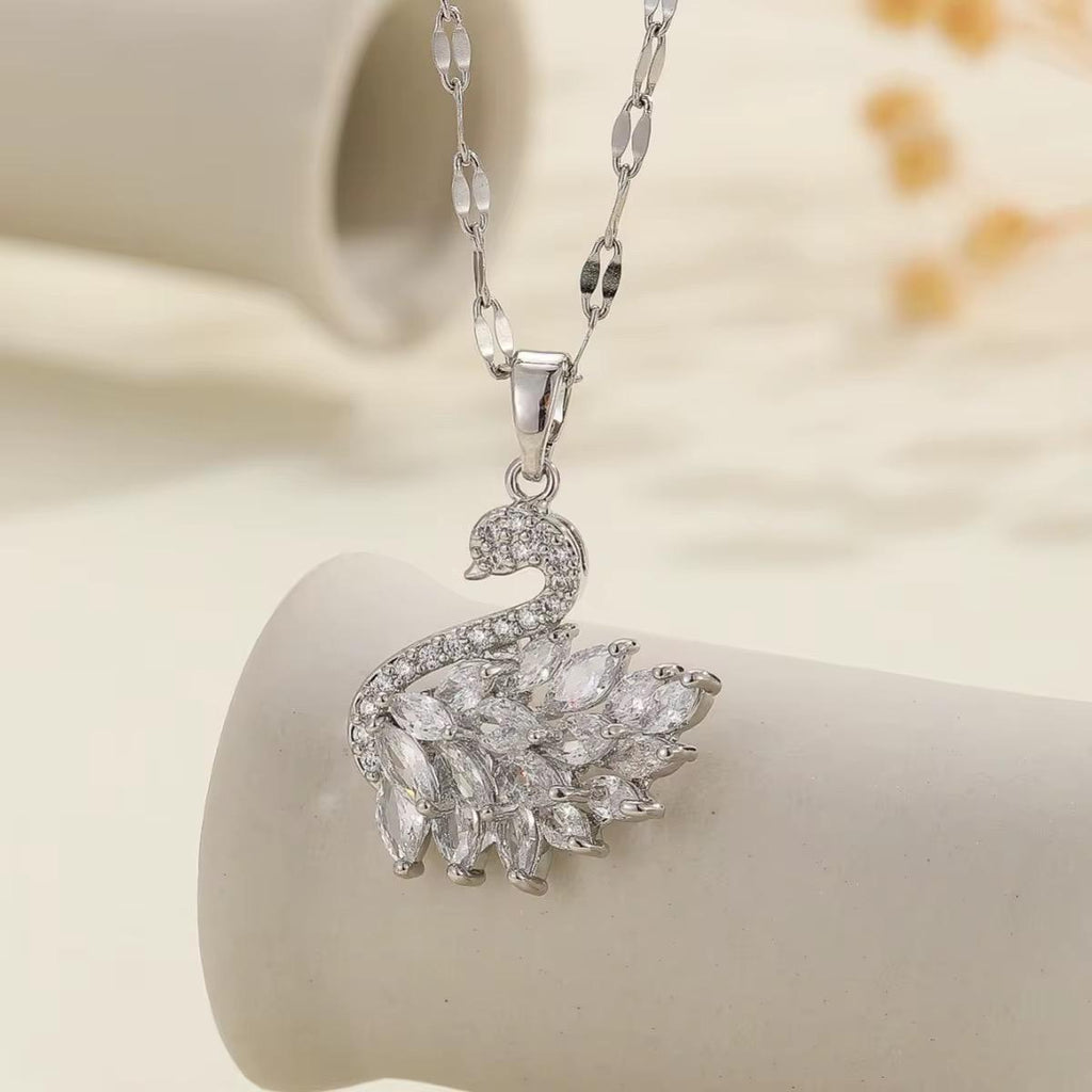 Crystal Swan Necklace