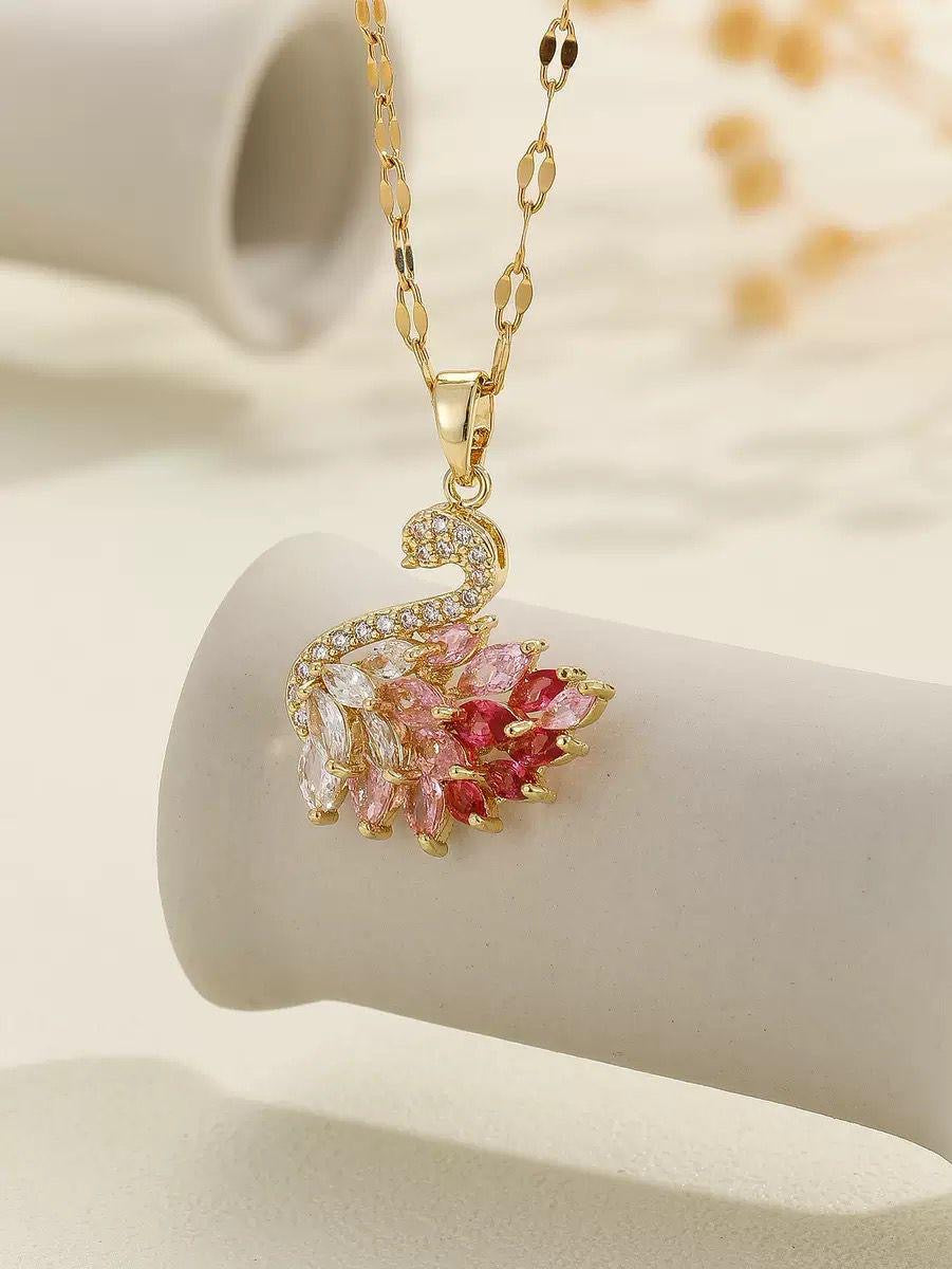 Crystal Swan Necklace