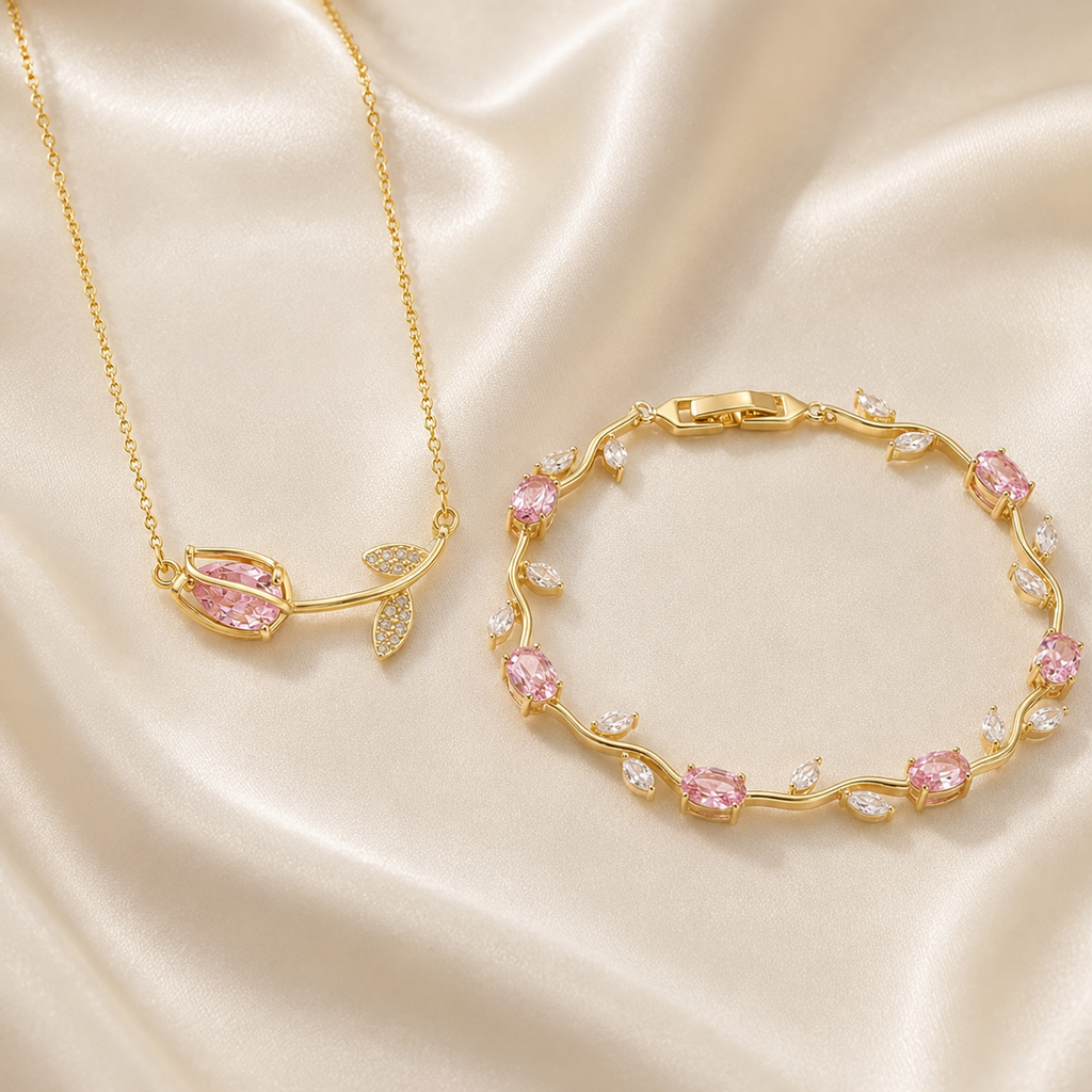Blush Blossom Jewelry Set
