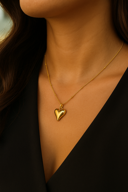Bold Heart Pendant Necklace