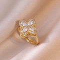 Radiant Petal Adjustable Rotatable Ring