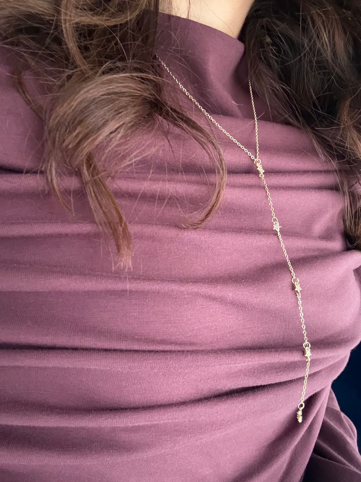 Dainty Droplet Charm Y-Necklace