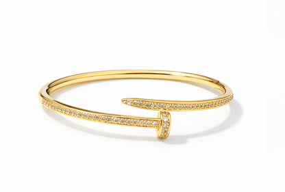 Nail Crystal Design Bangle