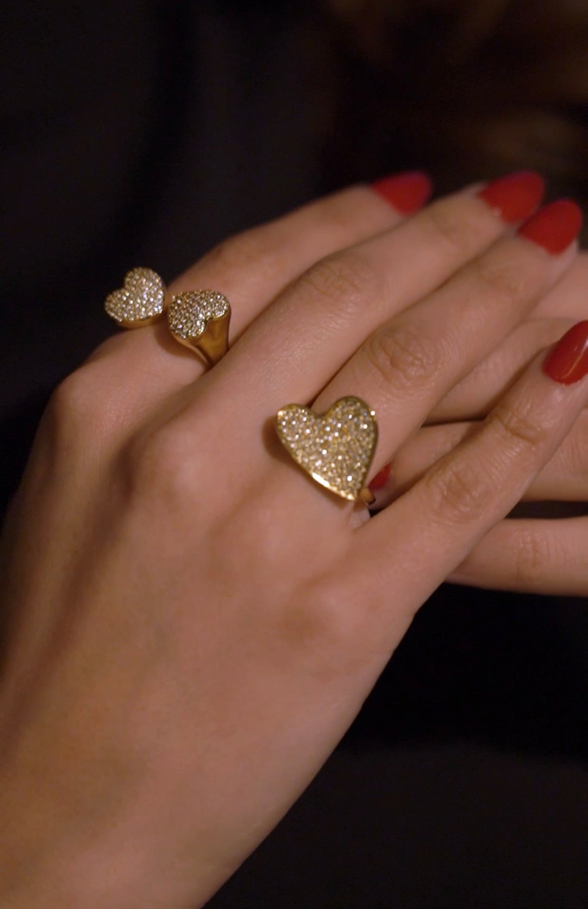 Double Heart Ring Bundle