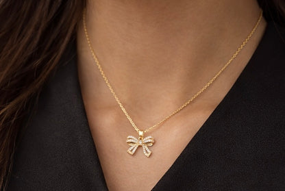 Golden Bow Necklace