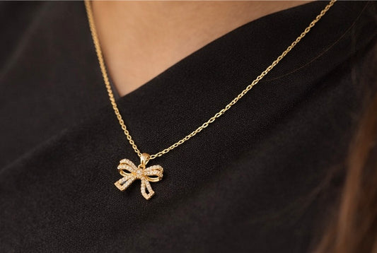 Golden Bow Necklace