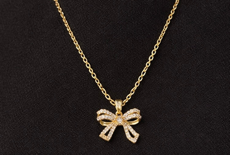 Golden Bow Necklace