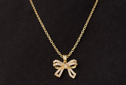 Golden Bow Necklace