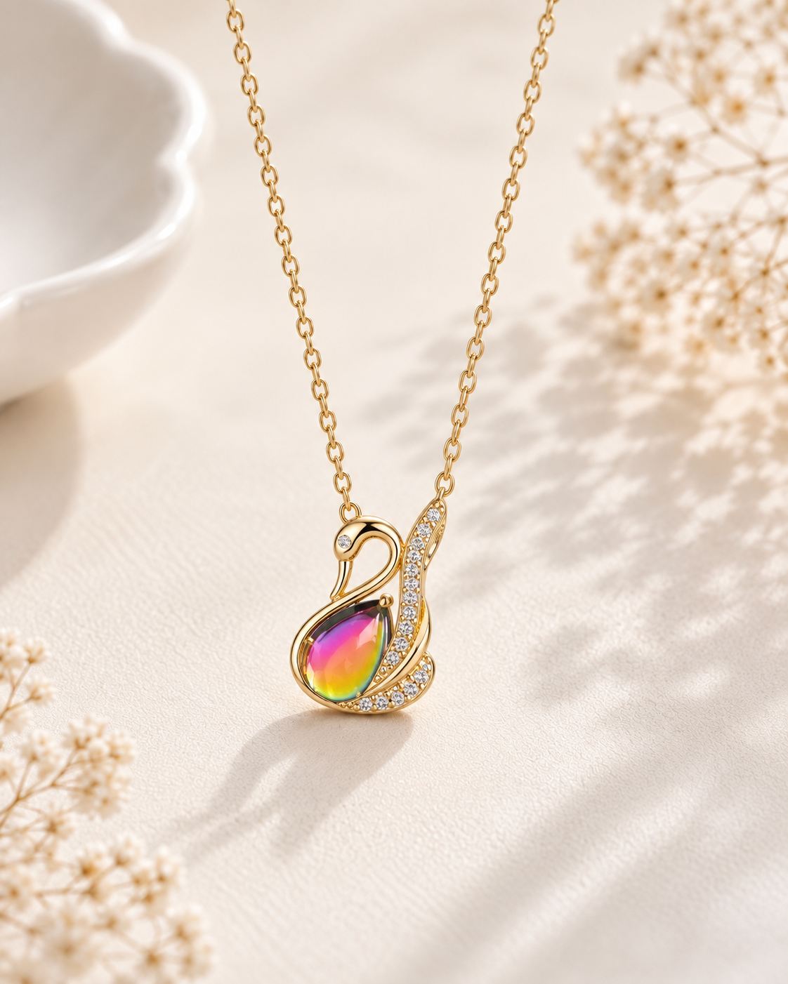 Aurora Swan Necklace