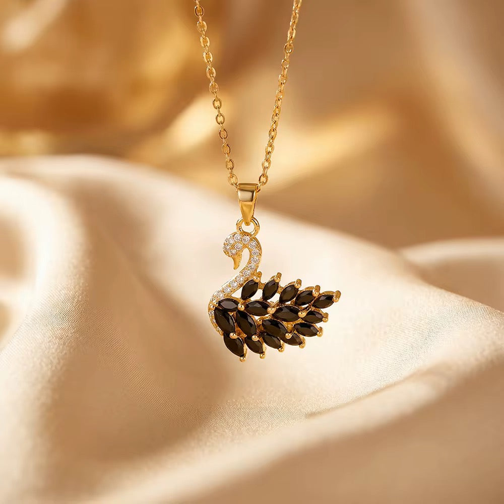 Crystal Swan Necklace