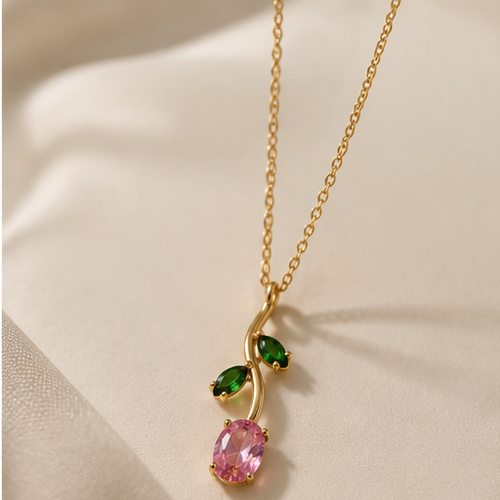 Blossom Grace Necklace – Pink Bloom