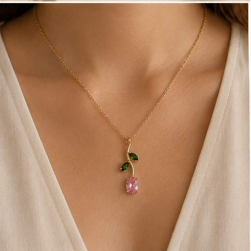 Blossom Grace Necklace – Pink Bloom