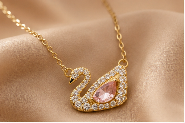Crystal Swan Necklace