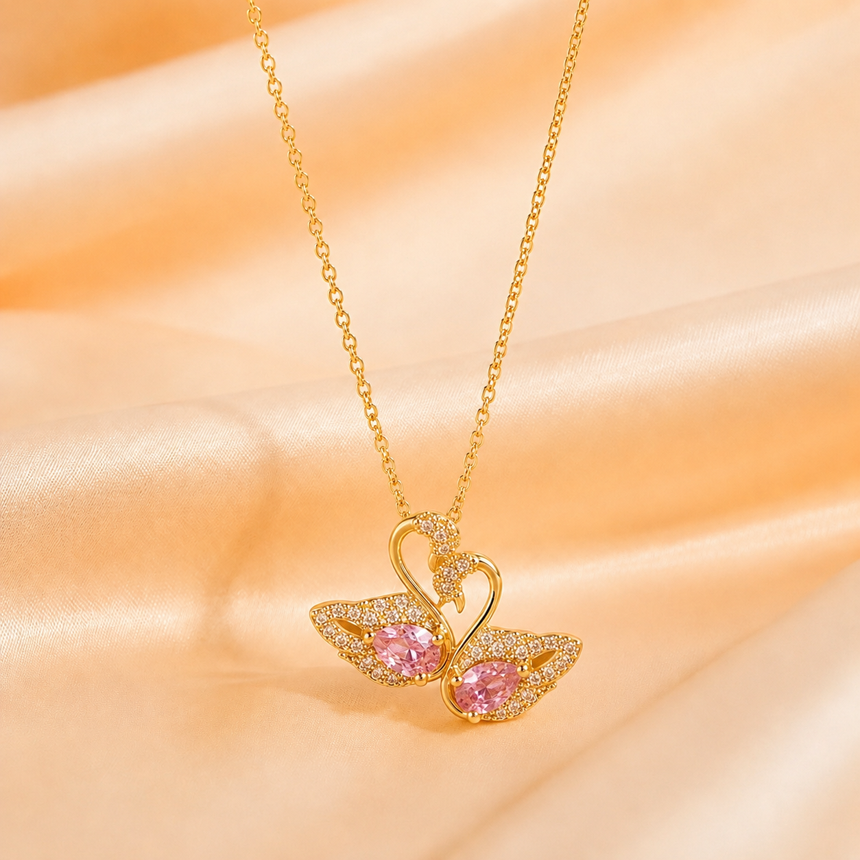 Twin Swans Necklace
