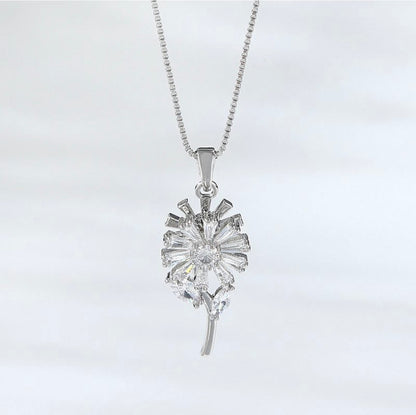 Starlit Blossom Crystal Necklace