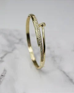 Nail Crystal Design Bangle