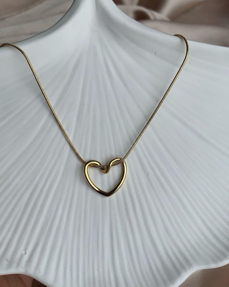 Open Heart Pendant Necklace