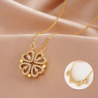 Four-Leaf Clover Heart Necklace