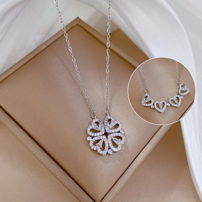 Four-Leaf Clover Heart Necklace