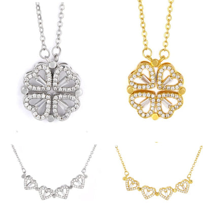 Four-Leaf Clover Heart Necklace