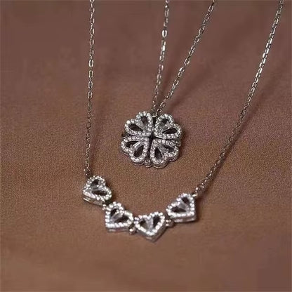 Four-Leaf Clover Heart Necklace