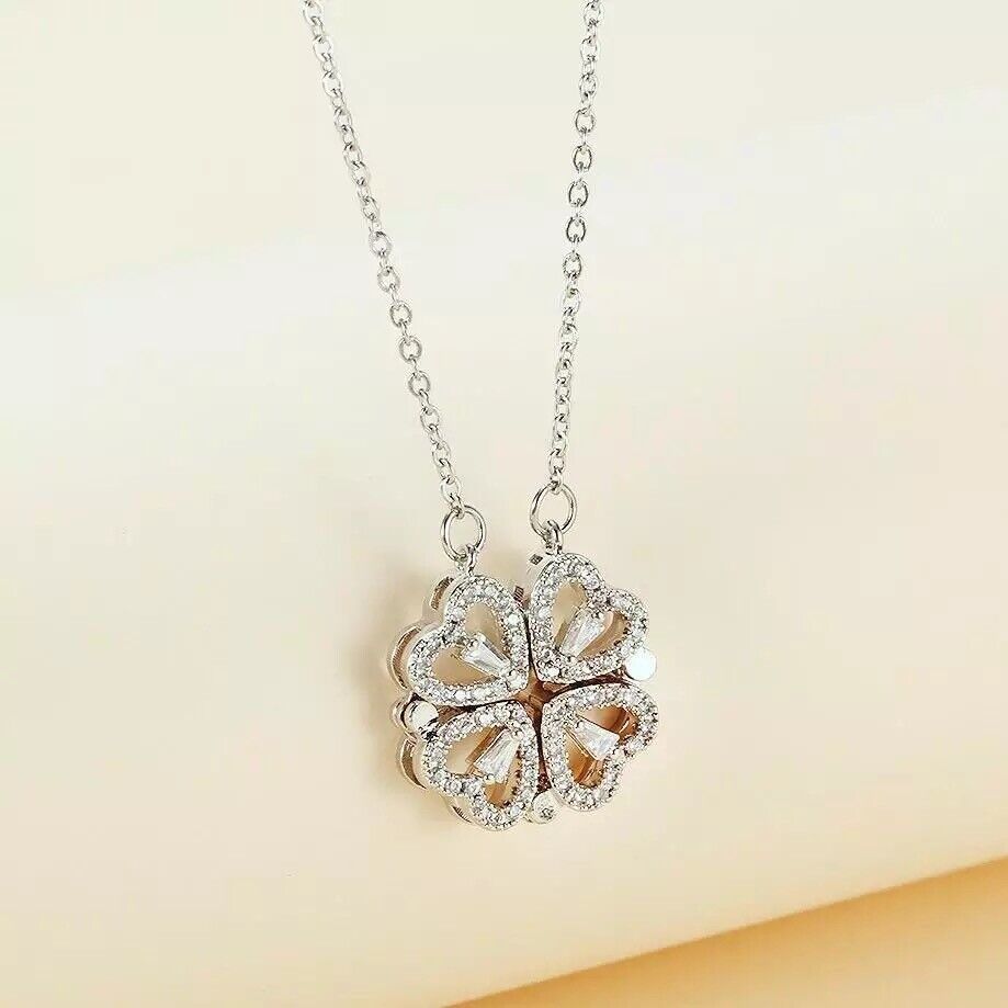 Four-Leaf Clover Heart Necklace