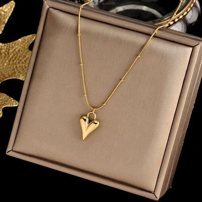 Bold Heart Pendant Necklace