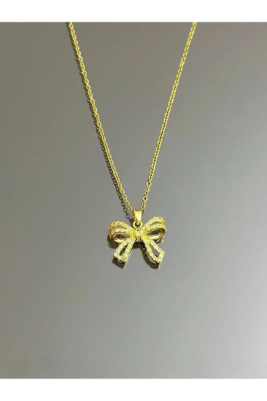 Golden Bow Necklace