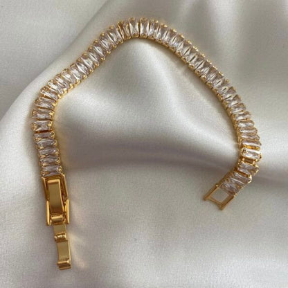 Golden Glow Tennis Bracelet