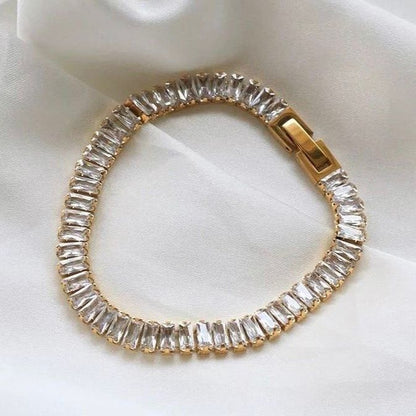 Golden Glow Tennis Bracelet
