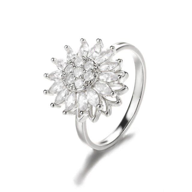 Spinning Bloom Rotatable Ring