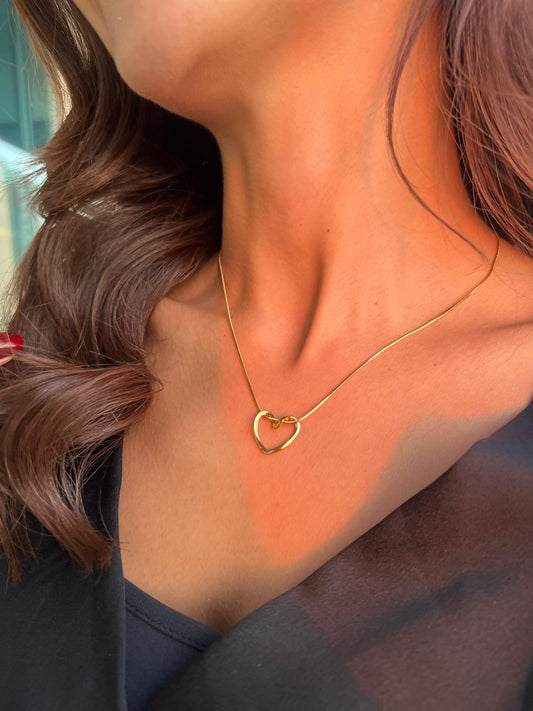 Open Heart Pendant Necklace