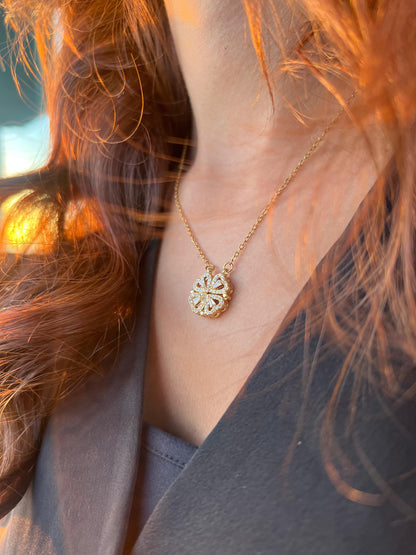 Four-Leaf Clover Heart Necklace