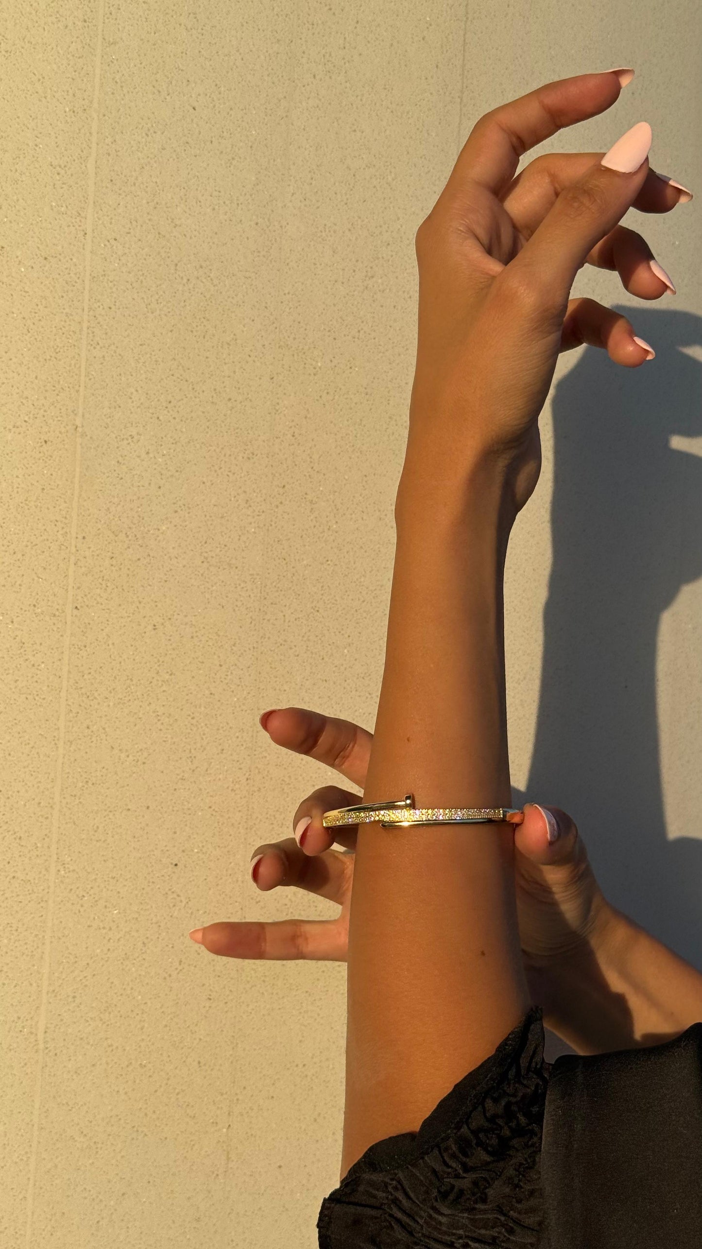 Nail Crystal Design Bangle