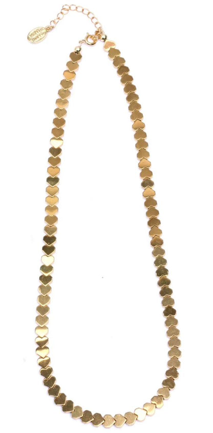Golden Hearts Chain Necklace