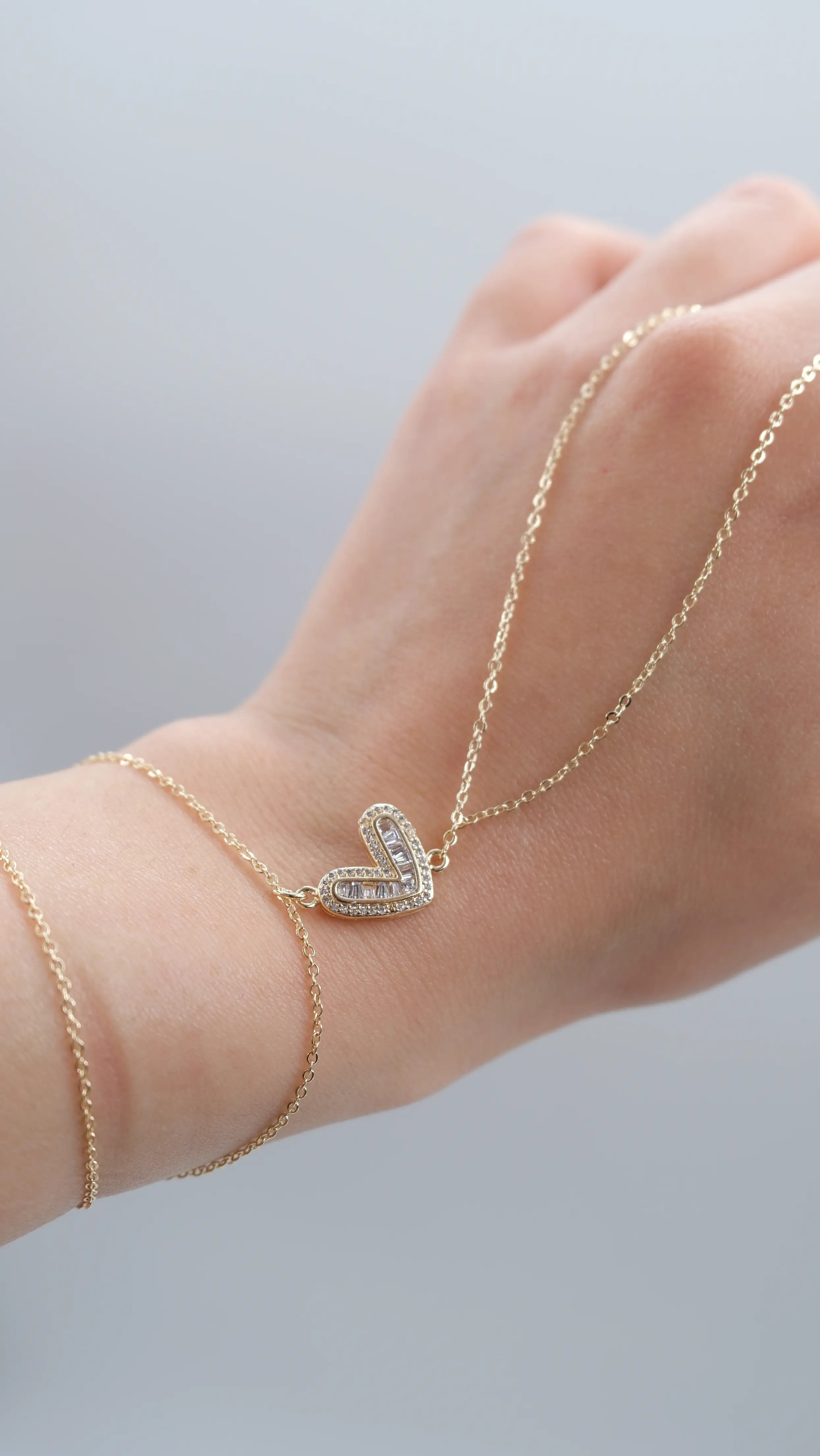 Radiant Heart Hand Chain